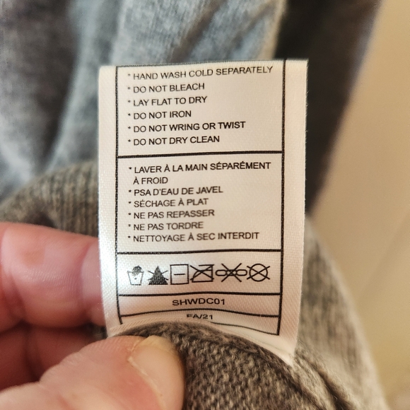 Quince Heather Gray Cashmere Cardigan Size Small - Picture 12 of 15